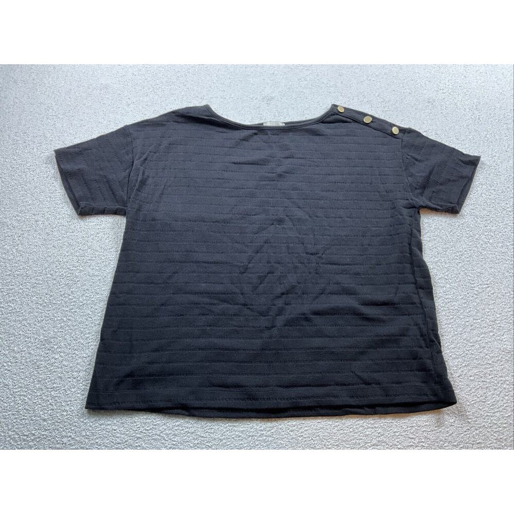 Ann Taylor LOFT Outlet Women Black Short Sleeve T-Shirt L